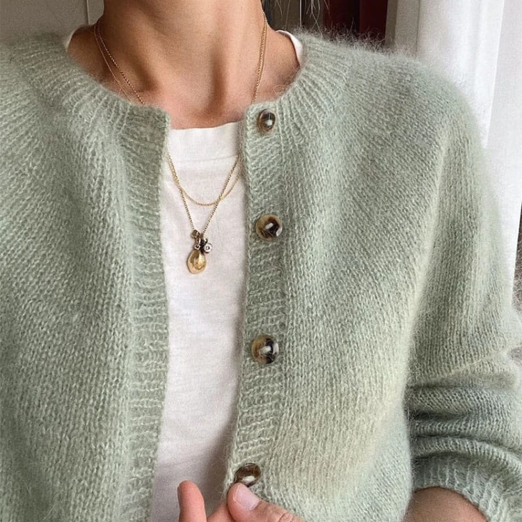 Wzór PetiteKnit / Novice Cardigan - Mohair - w języku angielskim