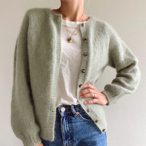 Wzór PetiteKnit / Novice Cardigan - Mohair - w języku angielskim