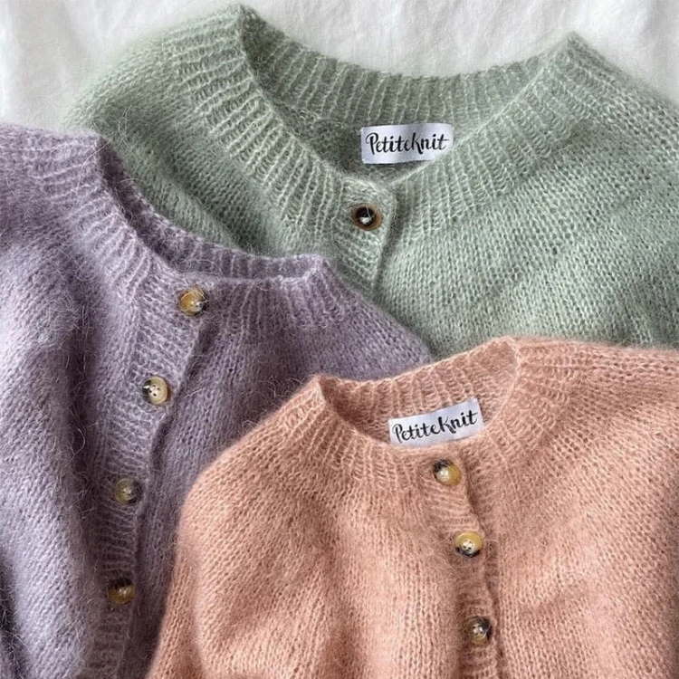 Wzór PetiteKnit / Novice Cardigan - Mohair - w języku angielskim