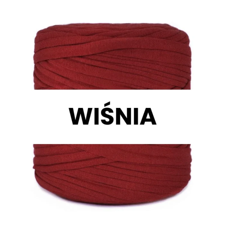 T-shirt Yarn Cotton Spaghetti / wiśnia