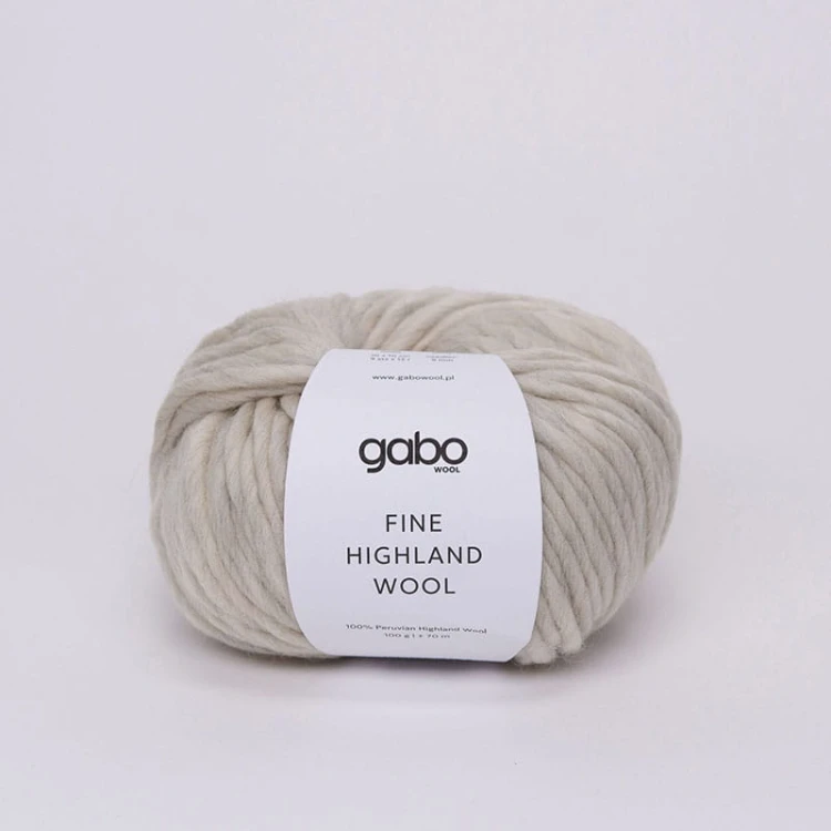 Włóczka Gabo Wool Fine Highland Wool 2126 / jasny szary melanż