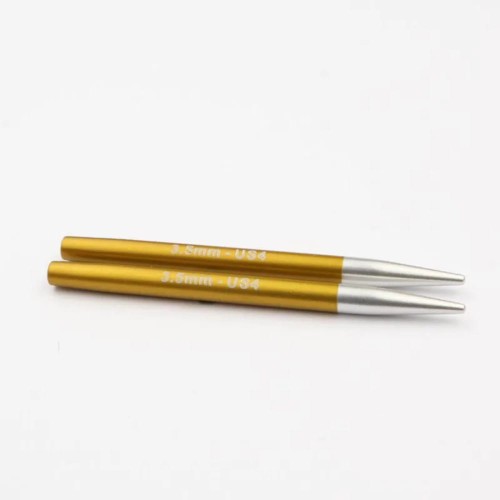 Druty KRÓTKIE do wymiennych żyłek KnitPro Zing Mini - metalowe [3,5 mm]