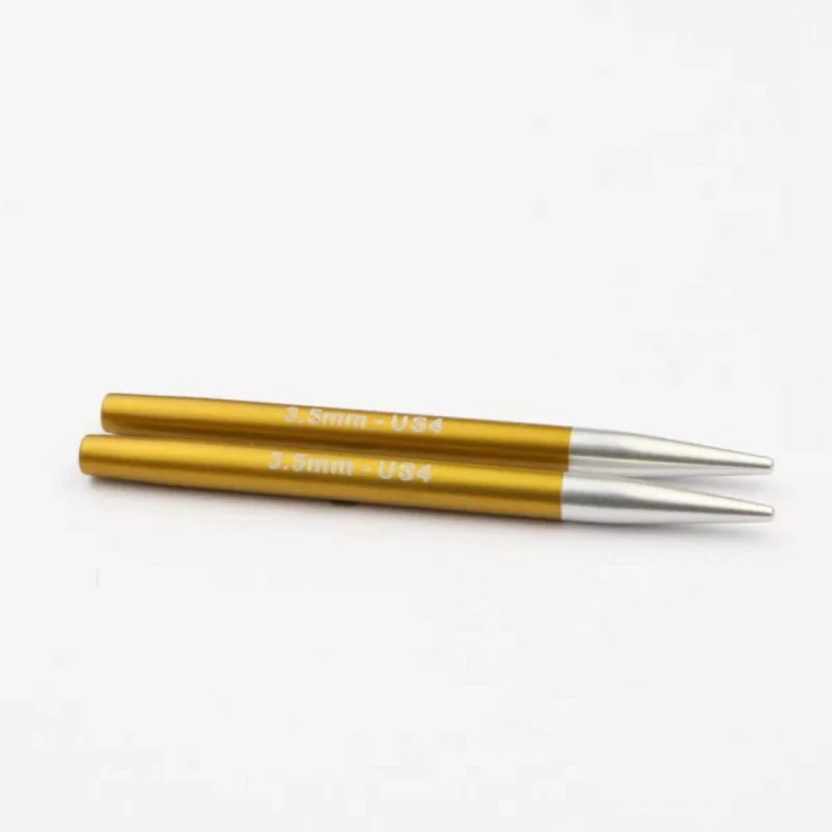 Druty KRÓTKIE do wymiennych żyłek KnitPro Zing Mini - metalowe [3,5 mm]