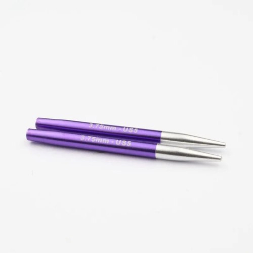 Druty KRÓTKIE do wymiennych żyłek KnitPro Zing Mini - metalowe [3,75 mm]