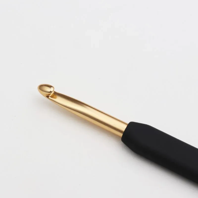 Szydełko KnitPro Soft Grip ZŁOTE z czarną rączką