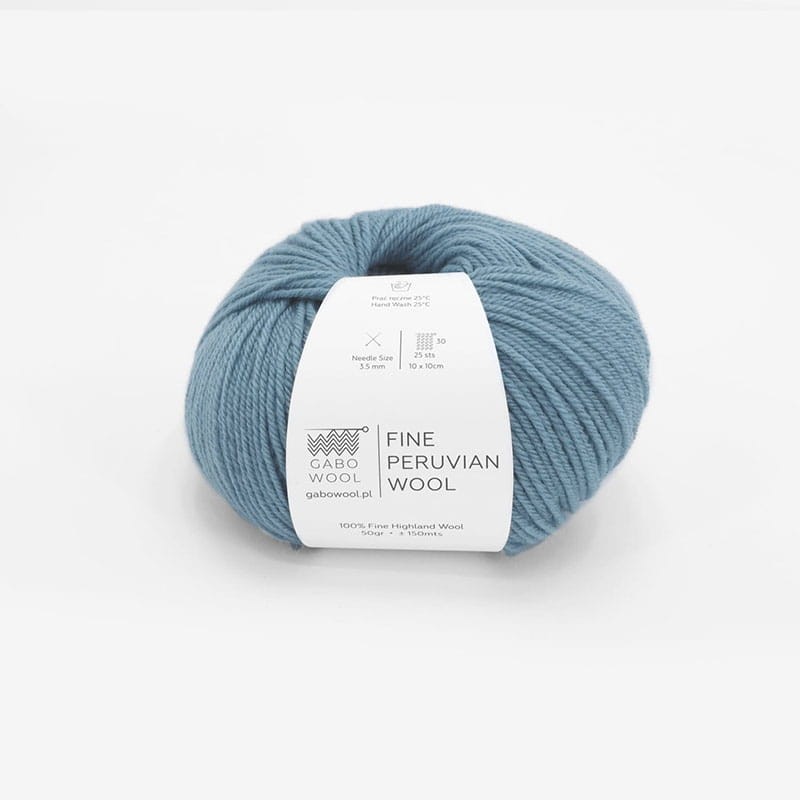 Włóczka Gabo Wool Fine Peruvian Wool 8060 / jasny niebieski