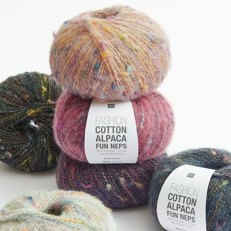 Włóczka Rico Design Fashion Cotton Alpaca Fun Neps 004 / jagoda