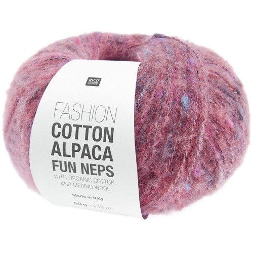 Włóczka Rico Design Fashion Cotton Alpaca Fun Neps 003 / róż