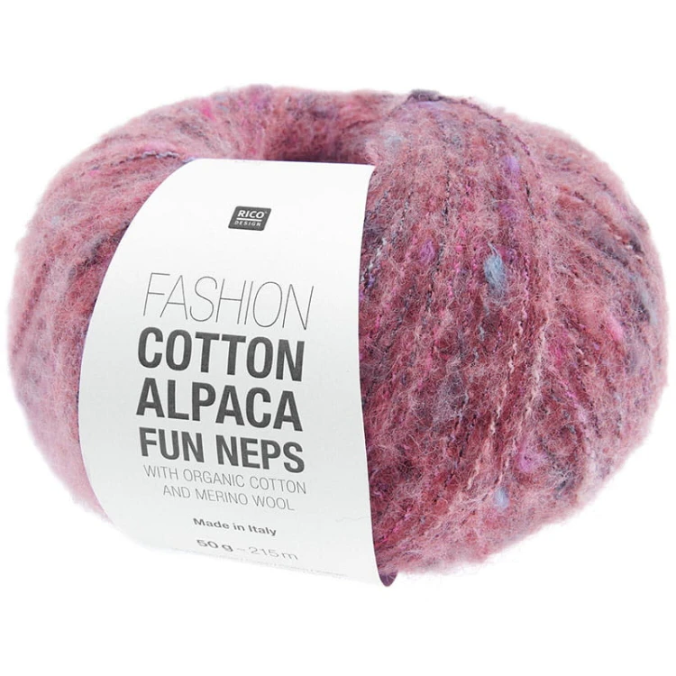 Włóczka Rico Design Fashion Cotton Alpaca Fun Neps 003 / róż