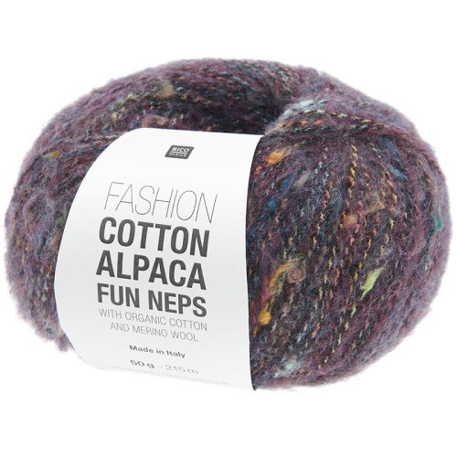 Włóczka Rico Design Fashion Cotton Alpaca Fun Neps 004 / jagoda