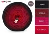 KOKONEK Merino 840 - Czerń/bordo/rubin/czerwień