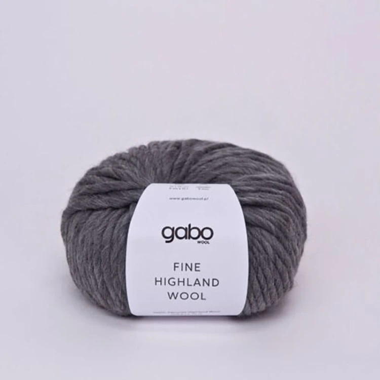Włóczka Gabo Wool Fine Highland Wool 2143 / szary melanż