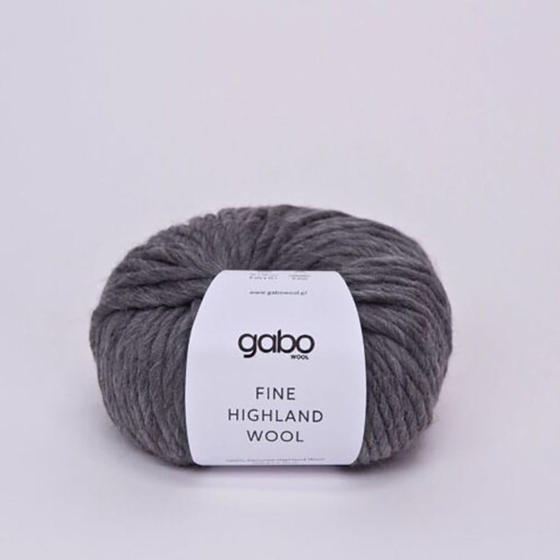 Włóczka Gabo Wool Fine Highland Wool 2143 / szary melanż