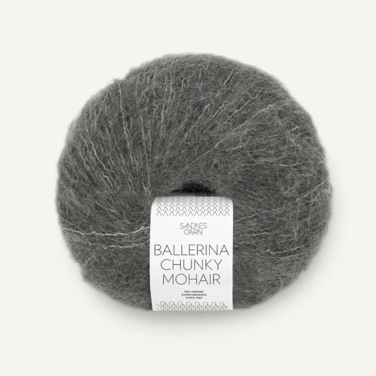 Włóczka Sandnes Garn Ballerina Chunky Mohair 1053 / średni szary melanż