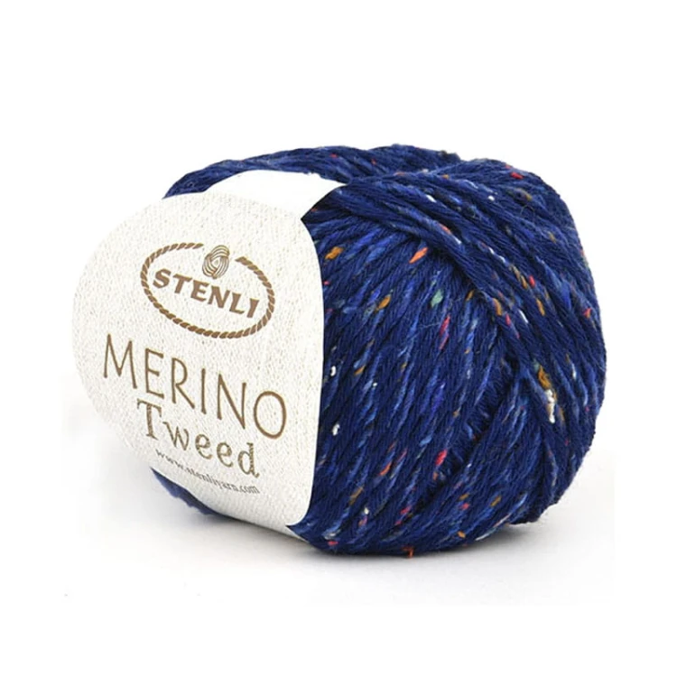 Włóczka Stenli Merino Tweed 48116 / ciemny niebieski