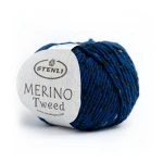 Włóczka Stenli Merino Tweed 18817 / szafir