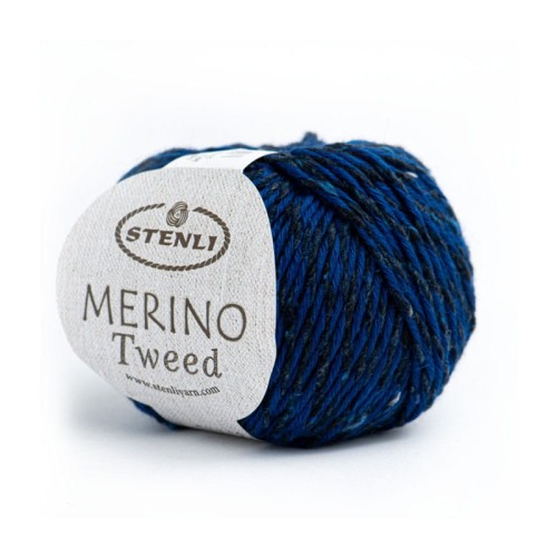 Włóczka Stenli Merino Tweed 18817 / szafir