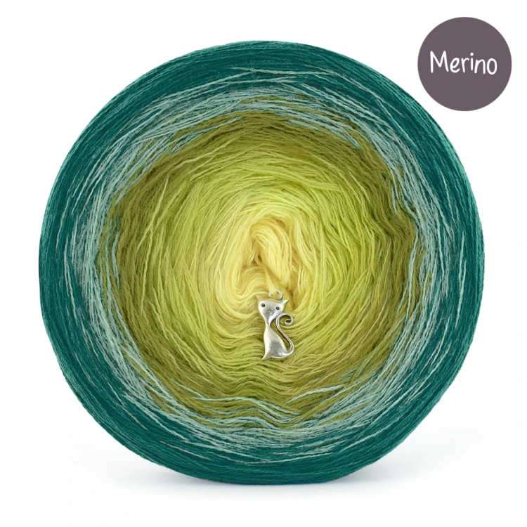 KOKONEK Merino 842 Golden Pears - Morski/ciemna mięta/oliwka/limetka/cytrynowy