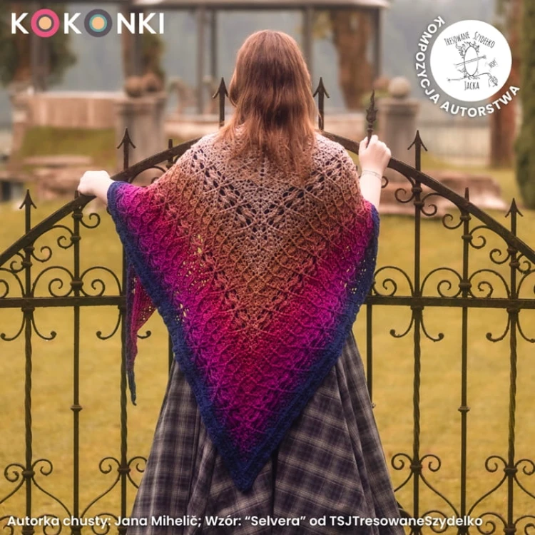 KOKONEK Merino 843 Cranberry Crumble - Granat/jeżyna/lody porzeczkowe/terakota/nude