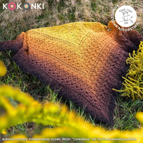 KOKONEK Merino 844 Maple Syrup - Czekolada/miedź melanż/ciepły brąz/miodowy/złoty