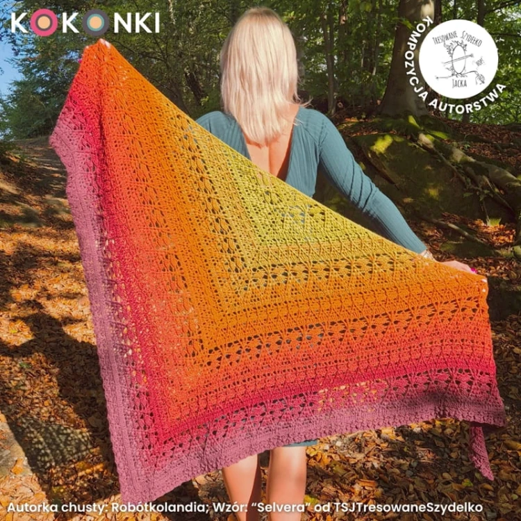 KOKONEK Merino 845 Roasted Roots - Burak/bordo/cegła/koniak/oliwka
