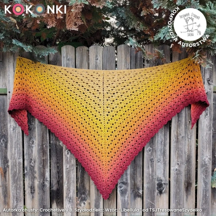KOKONEK Merino 846 Spiced Apple - Ptysiowy/złoty/miodowy/cegła/bordo