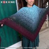 KOKONEK Merino 848 Cranberry & Mint - Wino melanż/wino/butelkowa zieleń/patyna melanż/patyna