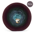 KOKONEK Merino 848 Cranberry & Mint - Wino melanż/wino/butelkowa zieleń/patyna melanż/patyna