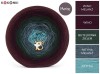 KOKONEK Merino 848 Cranberry & Mint - Wino melanż/wino/butelkowa zieleń/patyna melanż/patyna
