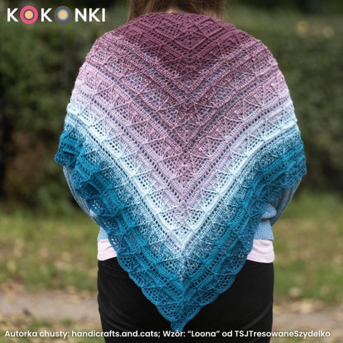 KOKONEK Merino 849 Lavender Sky - Petrol II/petrol/lodowy błękit/ametyst/burak
