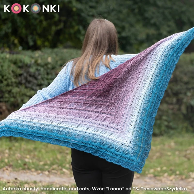 KOKONEK Merino 849 Lavender Sky - Petrol II/petrol/lodowy błękit/ametyst/burak