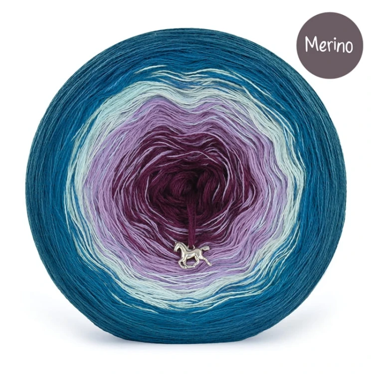 KOKONEK Merino 849 Lavender Sky - Petrol II/petrol/lodowy błękit/ametyst/burak