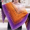 KOKONEK Merino 851 Trick or Treat - Wrzos/ciemny cyklamen/koniak/pomarańcz/nude