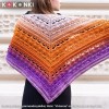 KOKONEK Merino 851 Trick or Treat - Wrzos/ciemny cyklamen/koniak/pomarańcz/nude