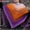 KOKONEK Merino 851 Trick or Treat - Wrzos/ciemny cyklamen/koniak/pomarańcz/nude