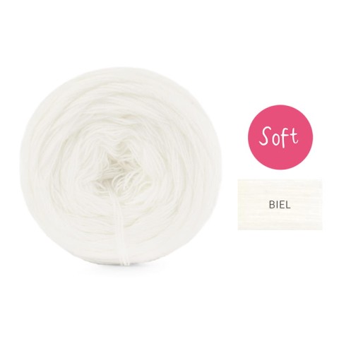 KOKONEK Mono Soft - biel / 3 nitki / 1200 m / 240 g - GOTOWY 