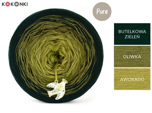 KOKONEK Pure P197 - Butelkowa zieleń/oliwka/awokado