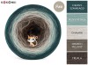 KOKONEK Pure P201 - Ciemny szmaragd/jasny petrol/chałwa/orzech melanż/trufla
