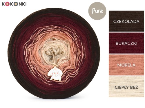 KOKONEK Pure P203 - Czekolada/buraczki/morela/ciepły beż