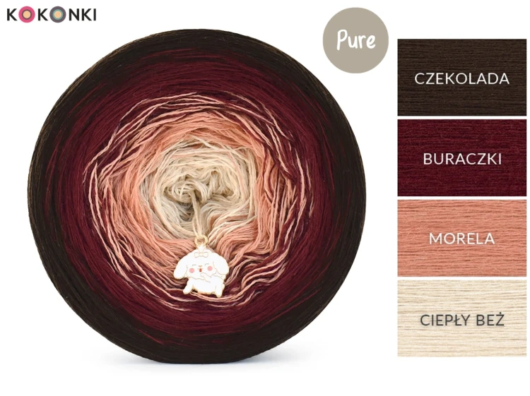 KOKONEK Pure P203 - Czekolada/buraczki/morela/ciepły beż