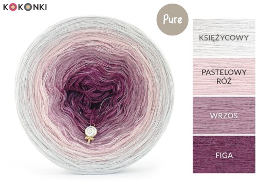 KOKONEK Pure P207 - Księżycowy/pastelowy róż/wrzos/figa