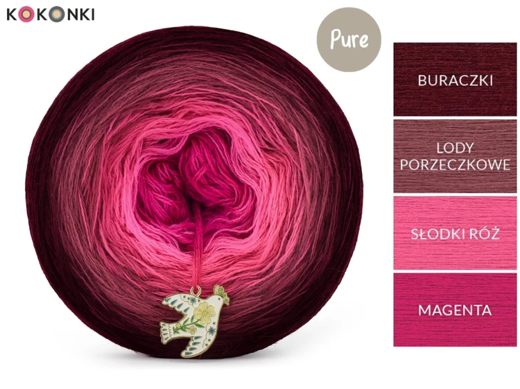 KOKONEK Pure P208 - Buraczki/lody porzeczkowe/słodki róż/magenta
