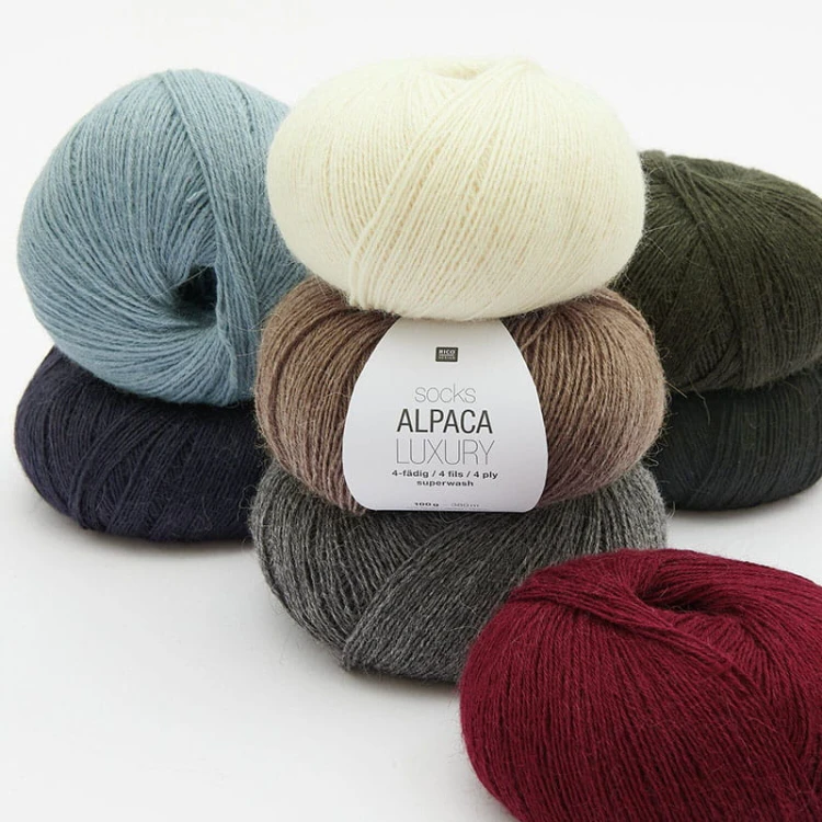 Włóczka skarpetkowa Rico Design Socks Alpaca Luxury 4ply 001 / krem