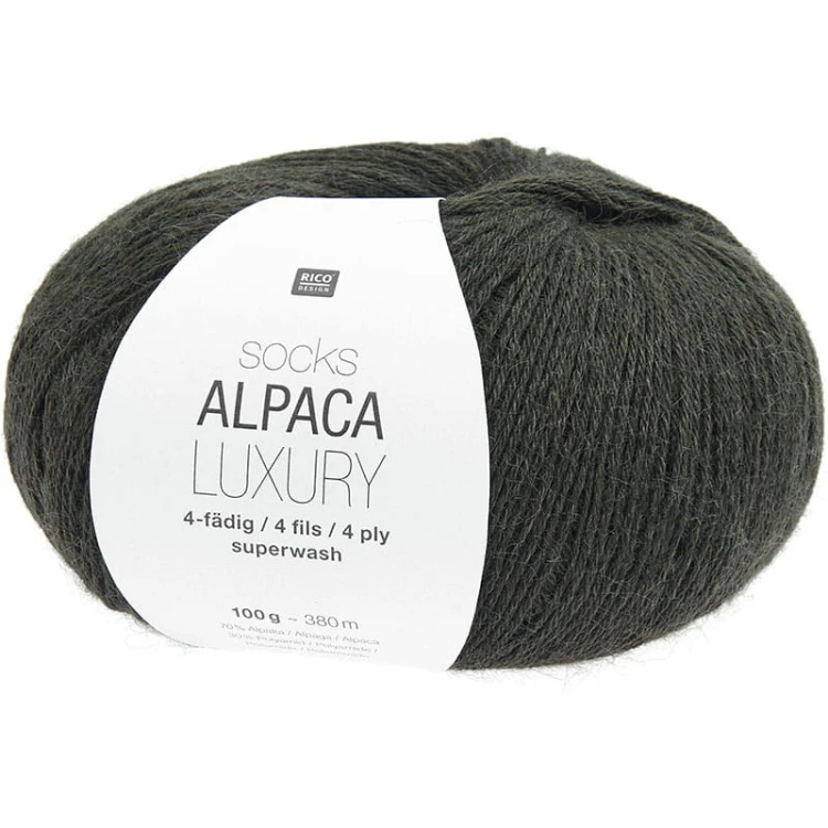 Włóczka skarpetkowa Rico Design Socks Alpaca Luxury 4ply 006 / khaki