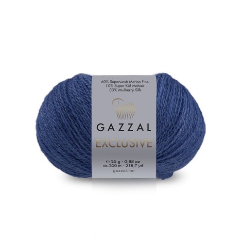 Włóczka Gazzal Exclusive 9939 / jasny granat