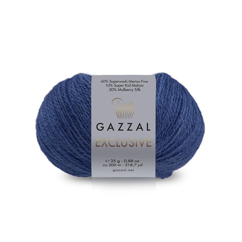 Włóczka Gazzal Exclusive 9939 / jasny granat