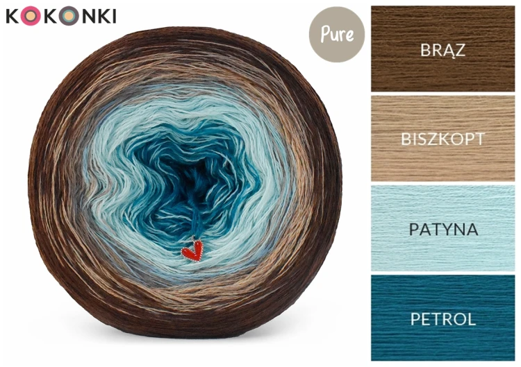 KOKONEK Pure P163 - Brąz/biszkopt/patyna/petrol