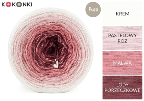 KOKONEK Pure P164 - Krem/pastelowy róż/malwa/lody porzeczkowe
