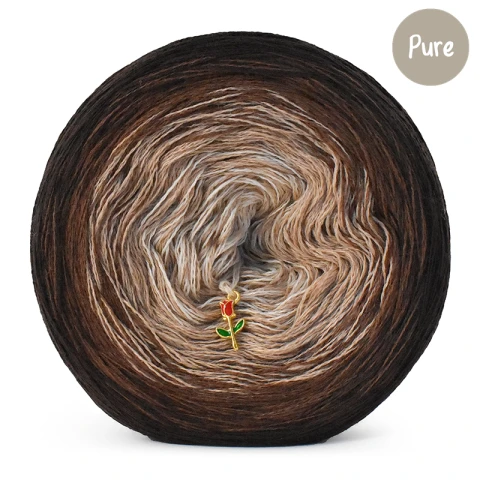 KOKONEK Pure  P166 - Czekolada/brąz/biszkopt/ciepły beż 