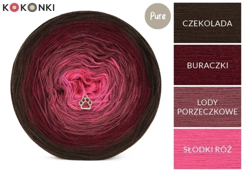 KOKONEK Pure P185 - Czekolada/buraczki/lody porzeczkowe/słodki róż